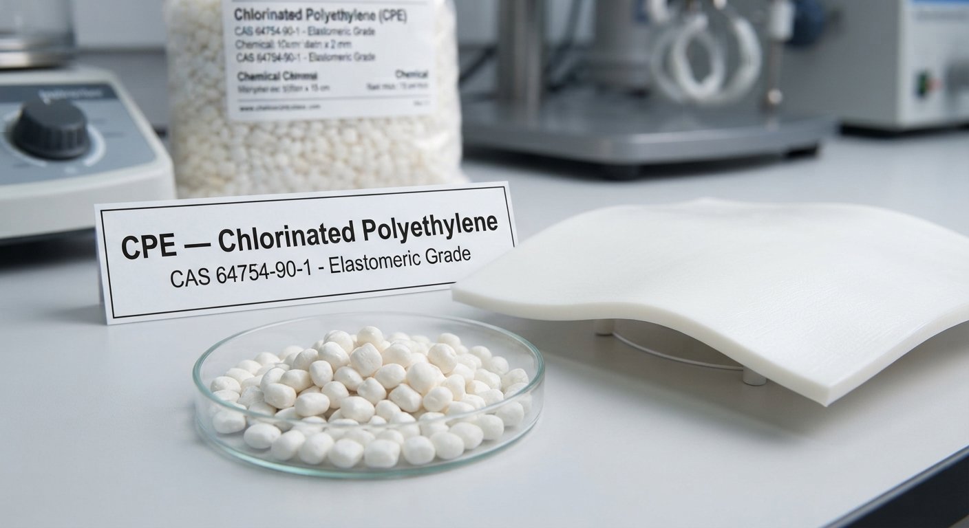 Chlorinated polyethylene material sample for compounding enquiries