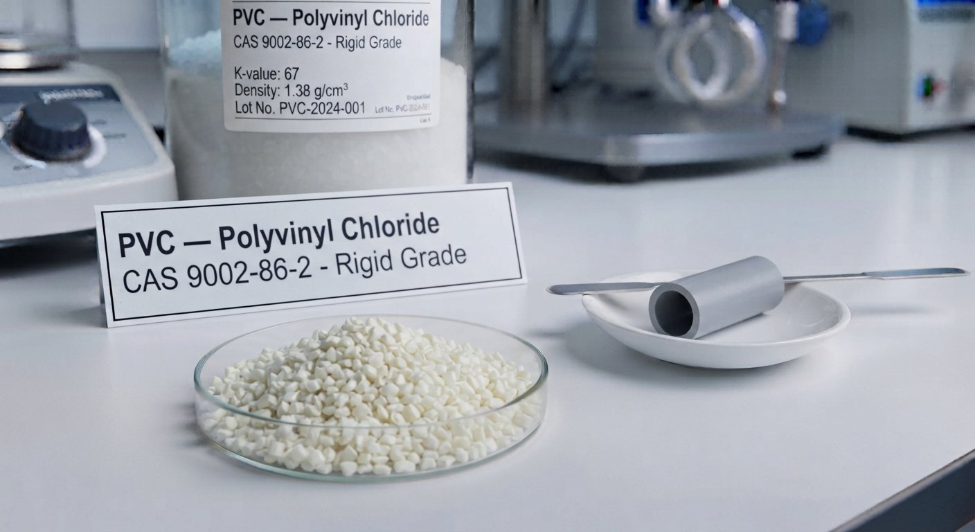 PVC grade sample and polymer quality documentation for industrial material review