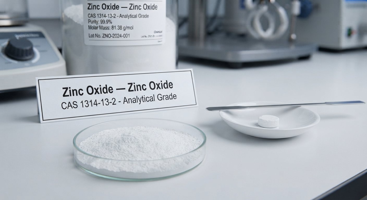Zinc oxide sample for industrial chemical formulation enquiries